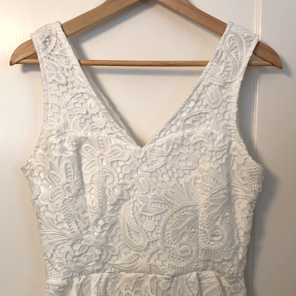 ModCloth/Mystic White Lace Cocktail Dress - 4 - Picture 2 of 5